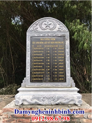 Mẫu bia đá ghi danh liệt sỹ