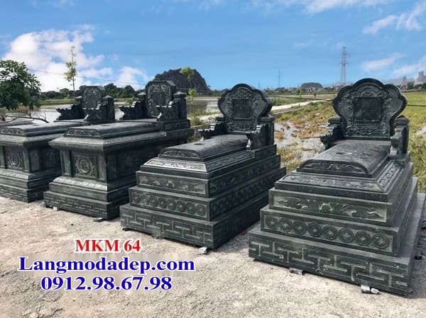 mẫu mộ đá đẹp đơn giản MKM 64