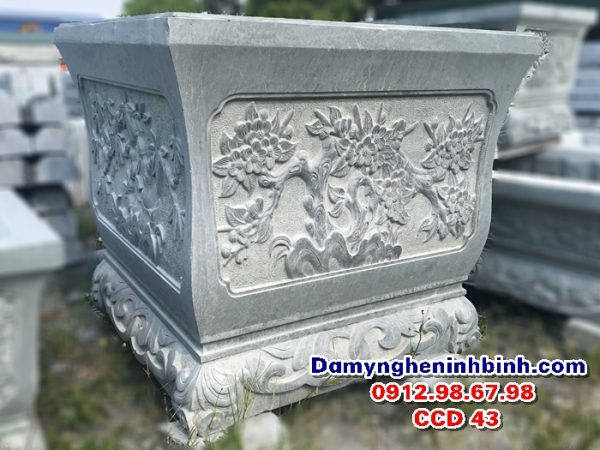 Chậu cây kiểng đá xanh rêu CCD 43