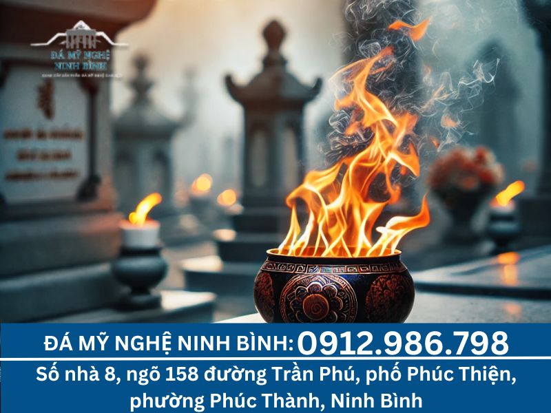 Hiện tượng bát hương ngoài mộ bị bốc cháy