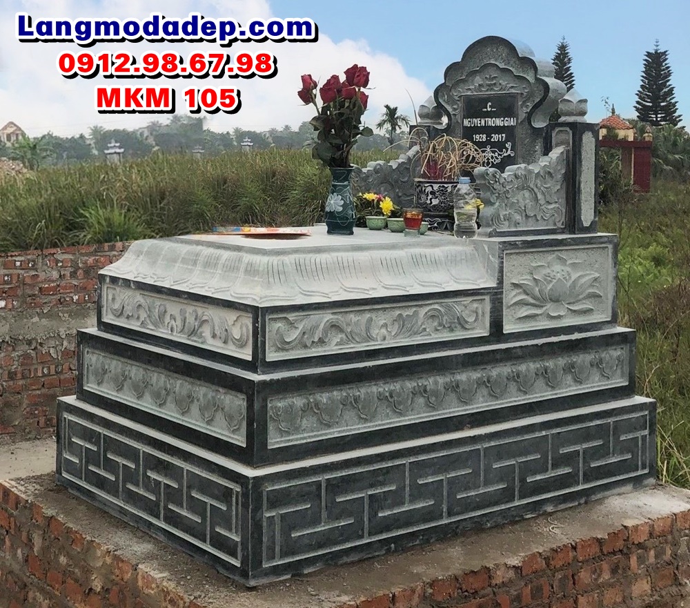 Mộ đá tam cấp đẹp tại An Lão Hải Phòng