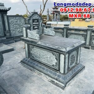 Mộ đá xanh rêu hậu bành MXR 68
